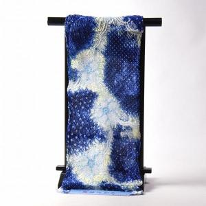 藤娘きぬたや 有松鳴海絞り 絞り浴衣 お花 濃青...の商品画像