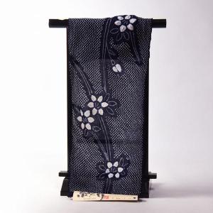 男物 有松鳴海絞り 絞り浴衣 三浦絞り 濃い紺色 反物販売 お仕立て承り