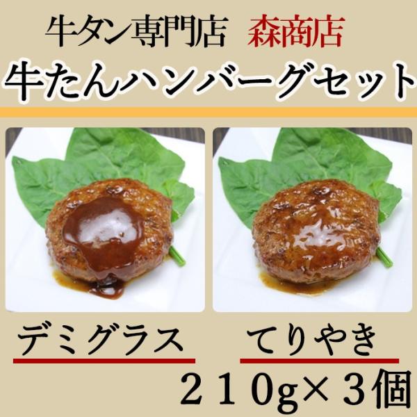 牛たんハンバーグセット 2種(各210g×3) のし対応可