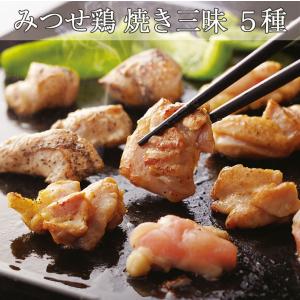 みつせ鶏 焼き三昧　5種セット（塩焼／柚子胡椒焼き／黒胡椒焼き／大人の彩り七味焼き／塩こうじ漬け） みつせ鶏本舗 ギフト のし対応可｜sawayasouhonten