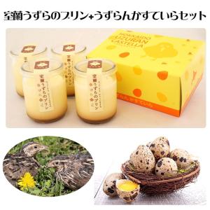 室蘭うずらのプリン+うずらんかすていらセットG-MA-15 室蘭うずら園 のし対応可