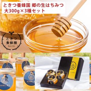 ときつ養蜂園 郷のはちみつギフトセット 大300g×3本セット(モチノキ、ブレンド、テイカカズラ) Bee's life のし対応可｜sawayasouhonten