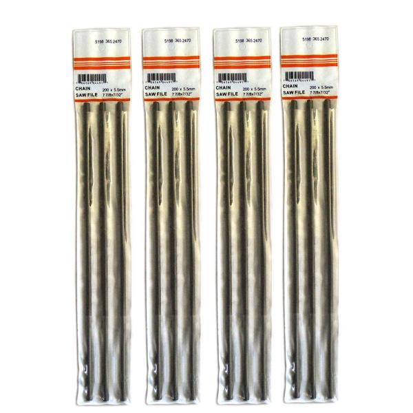 ソーチェーン(チェーンソー替刃) 目立て用 丸ヤスリ 棒やすり 5.5mm 12本セット 【72DP...