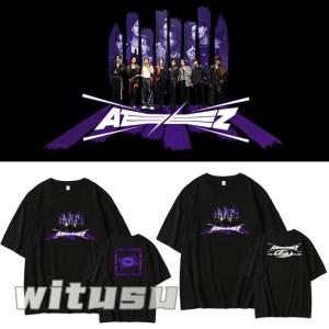 ATEEZ 「OUTLAW」 韓流グッズ 半袖 Tシャツ 春夏 コート 男女 周辺 応援服 打歌服 ...