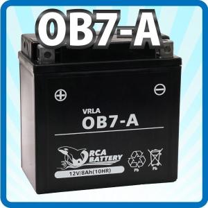 バイク バッテリー OB7-A 充電 液注入済み (互換: YB7-A 12N7-4A GM7Z-4A FB7-A) 1年保証 送料無料｜saya2000sea