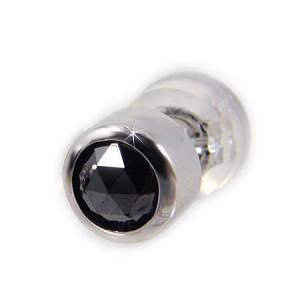 0.5ct 天然ブラックダイヤモンド ピアス メンズ Pt900 プラチナ