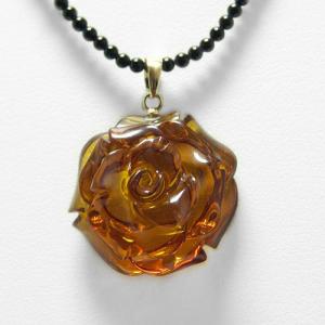 【美品】ジョージジェンセン ネックレス 琥珀 ヘリテージ 1995年 Georg Jensen ジョージジェンセン ネックレス 琥珀 コハク