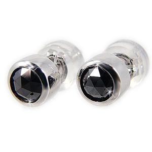 メンズ ピアス 片耳用 ブラックダイヤモンド 1.00ct プラチナ メンズ