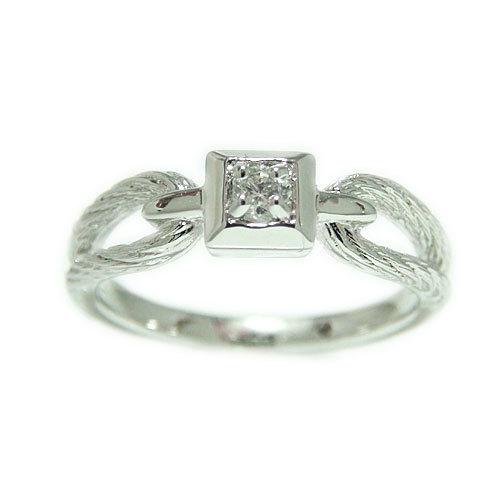 リング PT900プラチナ プラチナリング 指輪 ダイヤモンド 一粒石 伏せ込み 人差し指 中指 チ...