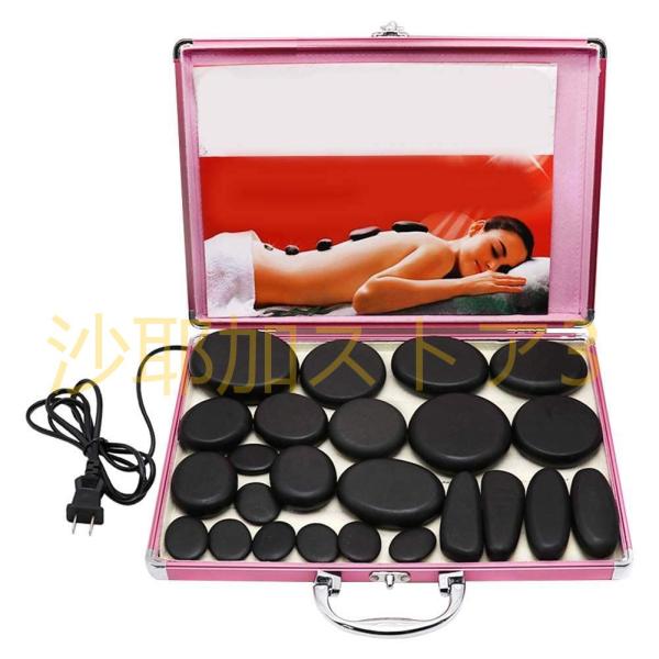 マッサージセット、24台/セットホットストーンスパエッセンシャルオイル火山マッサージアーティファクト...