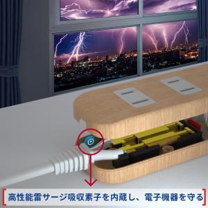 延長コード 2m AC2個 USB 電源タップ...の詳細画像5