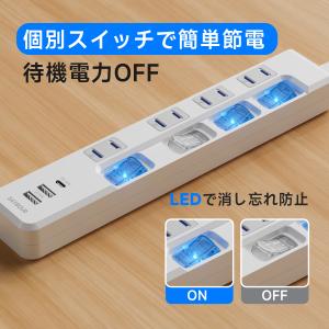 電源タップ Type-C USB-A 延長コー...の詳細画像4