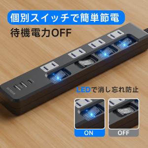 電源タップ Type-C 充電器 USB 延長...の詳細画像5