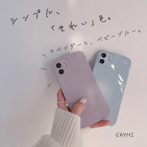 iPhoneケース ハード シンプル 無地 ブルー パープル 紫 韓国 くすみカラー iphoneカバー 携帯ケース 携帯カバー スマホケース