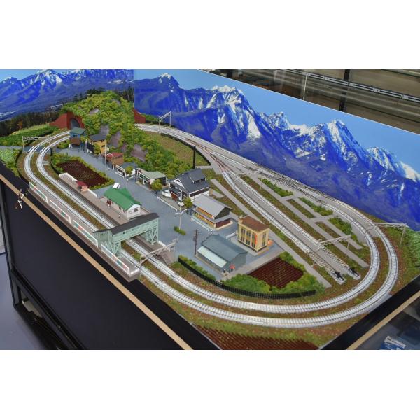 【GW大特価】鉄道模型 ジオラマレイアウト Ｎゲージ用 複線120x60cm 2線ヤード※ポイント電...