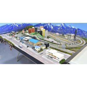 鉄道模型 ジオラマレイアウト Ｎゲージ用 複線150x90cm 橋上駅舎と都会の街並み4線ヤード付き ポイント電動化済み/DCフィーダー内側外側付属【製作期間約2週間】