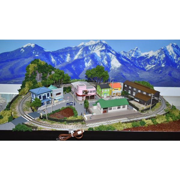 鉄道模型 ジオラマレイアウト 小型レイアウト 単線60x45cm 引込ヤード電車庫付※DCフィーダー...