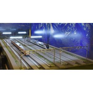 鉄道模型 ジオラマ 展示台 Nゲージ用 架線柱ヤード灯付 電車区 鉄道模型 ジオラマ 展示台 Nゲージ用 架線柱ヤード灯付 電車区