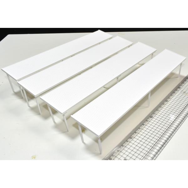 【HOゲージ】1/80 16番 対向式ホーム ※追加用屋根4個セット(組立済み完成品)