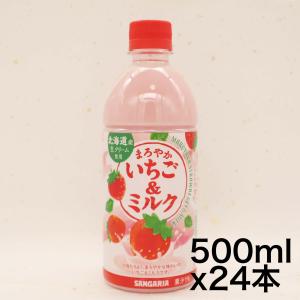 サンガリア まろやかいちご&ミルク 500ml ×24本｜sazanamisp