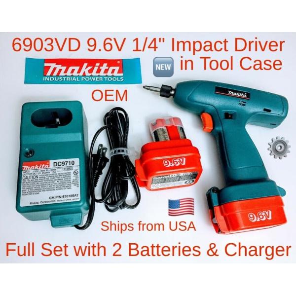 MAKITA 6903VDWE Cordless 9.6V 1/4&quot;&quot; Impact Driver ...