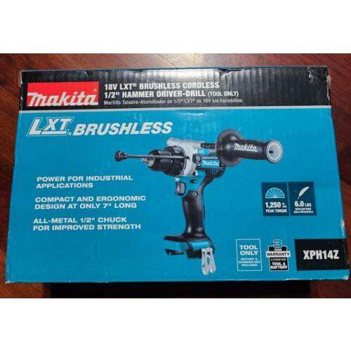 MAKITA 18V LXT BRUSHLESS 1/2"" HAMMER DRIVER-DRILL...