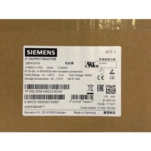 【1年保証】6SL3202-0AE23-8CA0 シーメンス出力反応 6SL3202-0AE23-8...