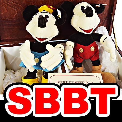 STEIFF　シュタイフ　ミッキー＆ミニー　ぬいぐるみ　70周年記念　日本限定品　ディズニー　シリア...