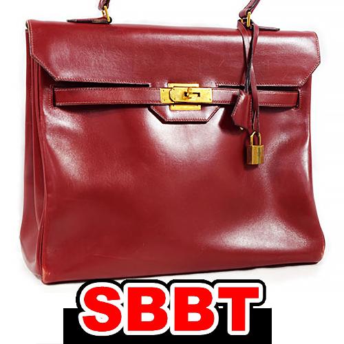 エルメス　サックアクロア　ルージュアッシュ　ボックスカーフ　G金具　1958年製 ケリーモナコ ヴィ...