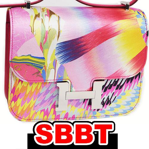 エルメス　コンスタンス ミニ 18 京都マーブル シルク　ローズメキシコ×マルチ Z刻印 S金具 H...