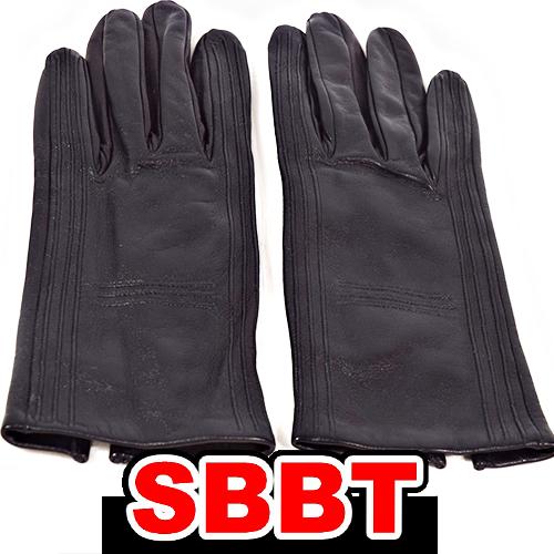 エルメス　レザーグローブ　手袋　黒　Hカデナロゴ　♯7 1/2　革手袋 ブラック レディース HER...