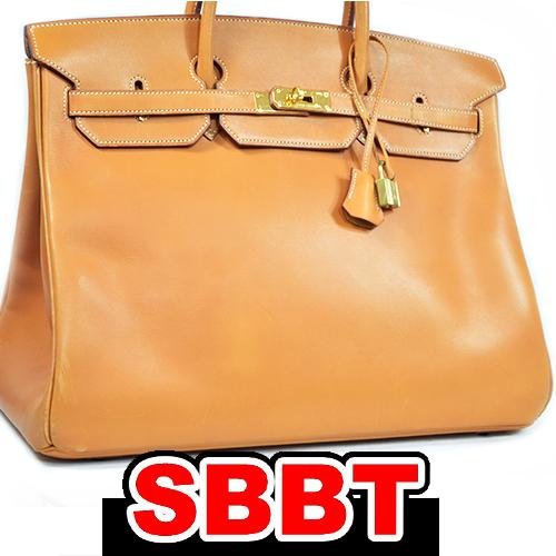 エルメス　バーキン40　ヴァッシュ　ナチュラル　G金具　○R刻印　Natural HERMES ゴー...