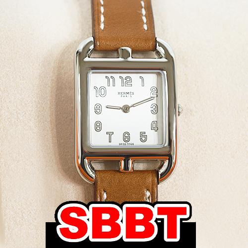 エルメス　ケープコッド PM 31ｍｍ　CC1.210a　ナチュラルブラウン SS シルバー文字盤 ...
