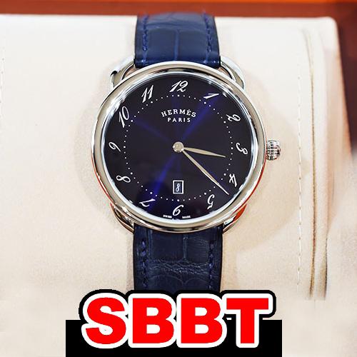 エルメス　アルソー GM 　ダークブルー　濃紺　AR7Q.810　マットクロコ SS　B刻印　ネイビ...