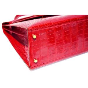 エルメス ケリー32 外縫い ブレイズ 赤 ク...の詳細画像3