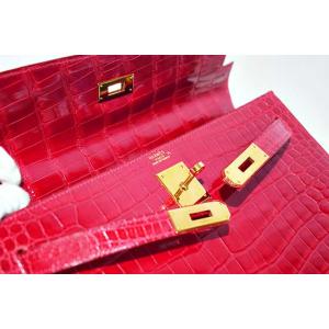 エルメス ケリー32 外縫い ブレイズ 赤 ク...の詳細画像5