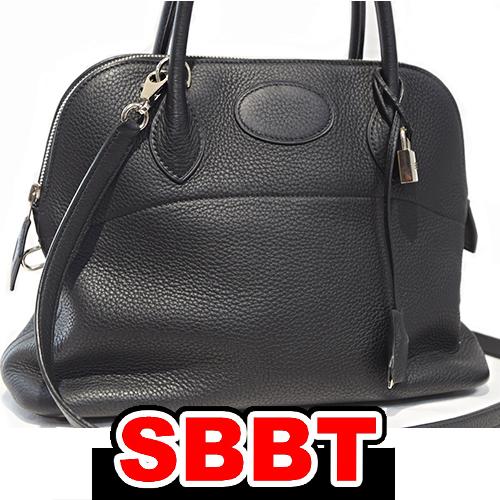 エルメス　ボリード31　黒　ブラック　トリヨン クレマンス　S金具　□K刻印 ボリード シルバー金具...