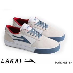 ラカイ Lakai MANCHESTER WHITE SUEDE NAVY PERF マンチェスター...