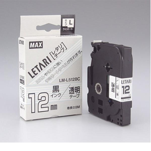 ビーポップミニ用 透明テープ/黒文字 LM-L512BC