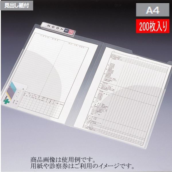 リヒトラブ カルテフォルダー HK7712-ミ A4サイズ★徳用200枚入り