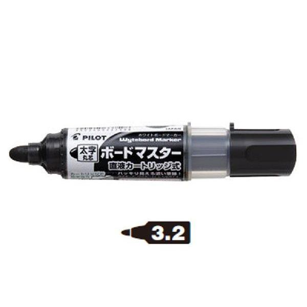 パイロット ホワイトボードマーカー 太字丸芯 WMBM-18BM-B ブラック (注番2851）