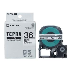 テプラPROテープ 36mm幅 ST36K 透明ラベル/黒文字｜sbd