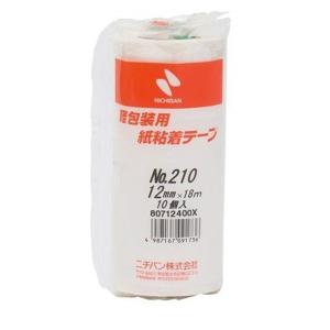 ニチバン 紙粘着テープ 210-12 白10巻入り｜sbd