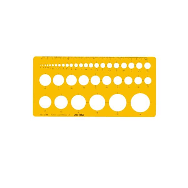 ウチダ テンプレート「1-843-0111」円定規 No.101M
