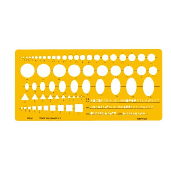 ウチダ テンプレート「1-843-0140」組合せ定規 No.140