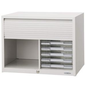 ライオン事務器 シャッター付きレターケース No.135PT 5段