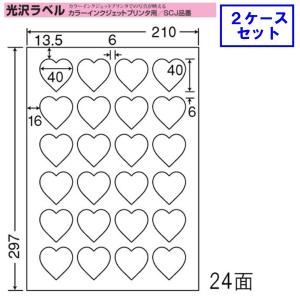 東洋印刷 nana インクジェット用光沢ラベル 24面 SCJ-61 ★2ケースセット｜sbd