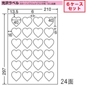 東洋印刷 nana インクジェット用光沢ラベル 24面 SCJ-61 ★6ケースセット｜sbd