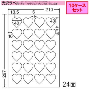 東洋印刷 nana インクジェット用光沢ラベル 24面 SCJ-61 ★10ケースセット｜sbd