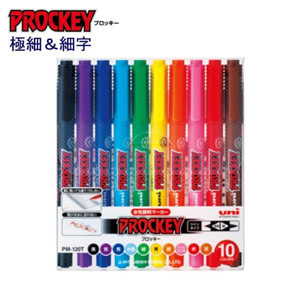 プロッキー極細＆細字 PM-120T10CN 10色セット
